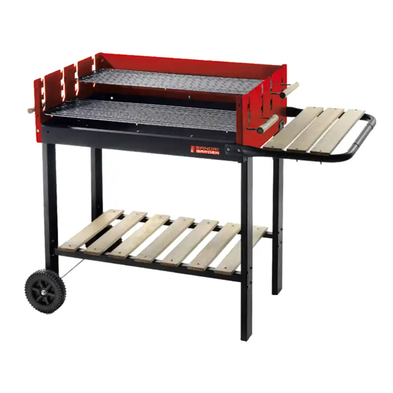 Bricoberg - Cologno al Serio - Barbecue rettangolare a carbonella - 55240 Barbecue rettangolare con ruote - immagine 1