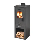 Stufa a legna in acciaio